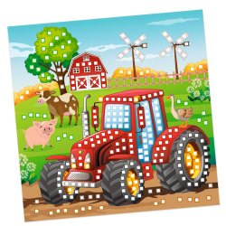Mosaik Foam / Mosgummi Glitter Traktor