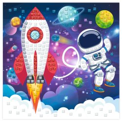 Mosaik Foam / Mosgummi Glitter Astronaut