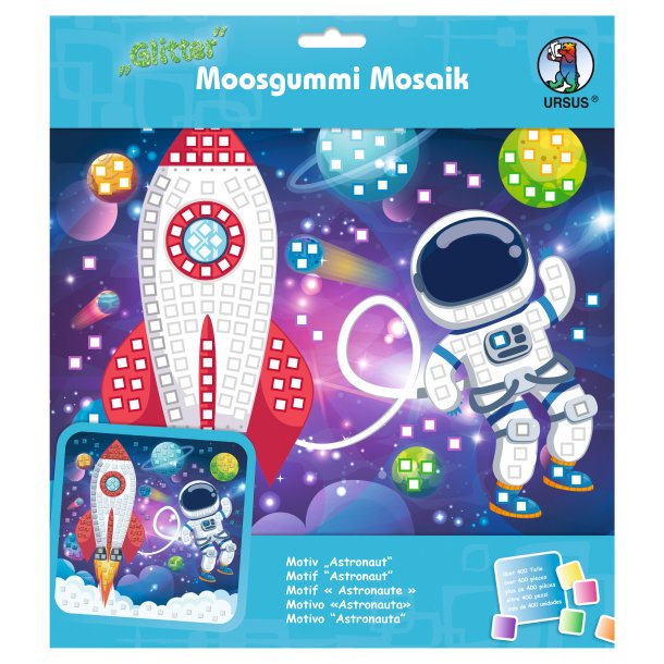 Mosaik Foam / Mosgummi Glitter Astronaut