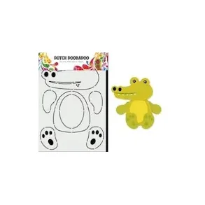 Stencil Plastik Tegneskabelon - Byg Selv Krokodille