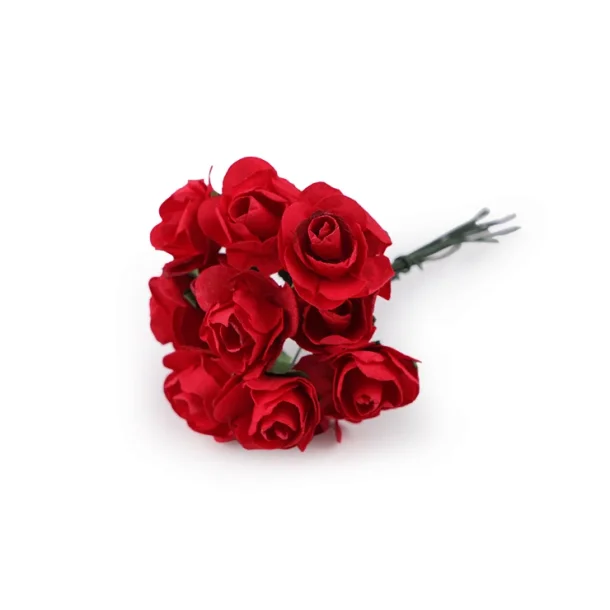 Papirblomster R�d 12 stk