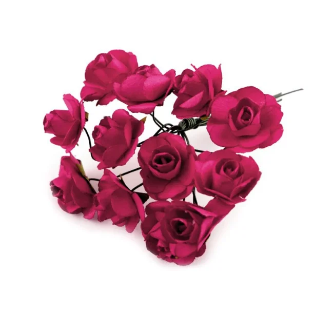 Papirblomster Fuchsia 12 stk