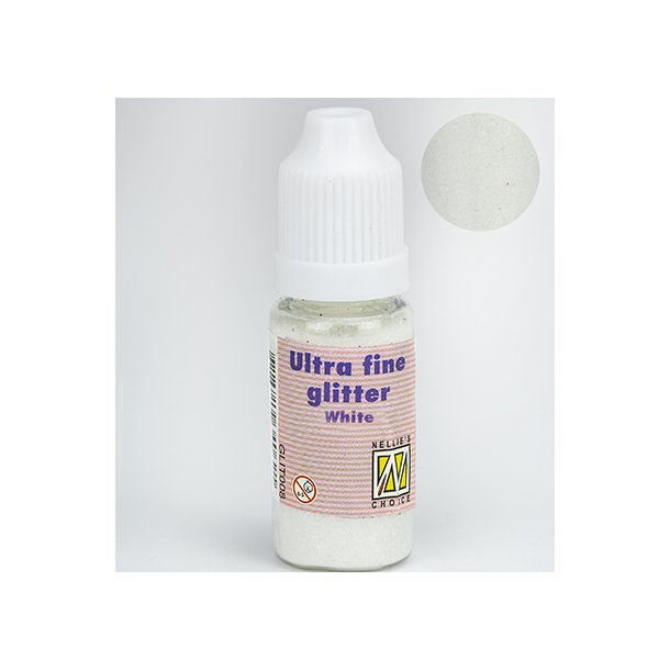 Nellie Snellen - Glitter Drys - Ultra Fine Hvid - GLIT001