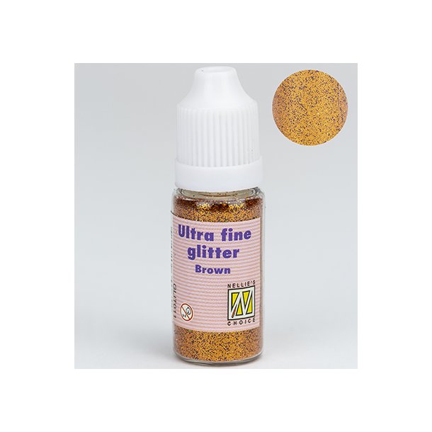 Nellie Snellen - Glitter Drys - Ultra Fine Brun - GLIT011