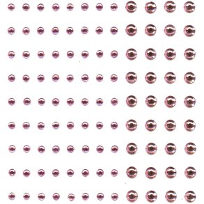 Rhinsten Selvklbende 3 & 5 mm Lyserd