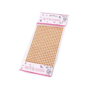 Rhinsten Selvklbende Guld Krystal 4mm 494 Stk