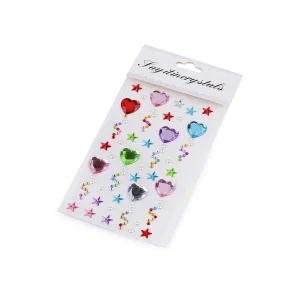 Selvkl�bende Akryl Hjerter & Stjerner 