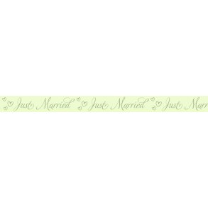 Dekorations Tape Just Married / Nygift 15mm x 10 m