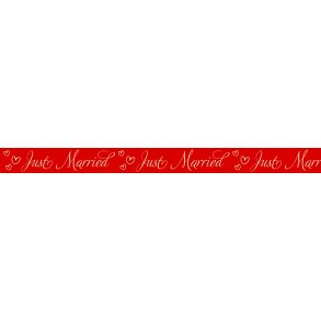 Dekorations Tape Just Married / Nygift 15mm x 10 m