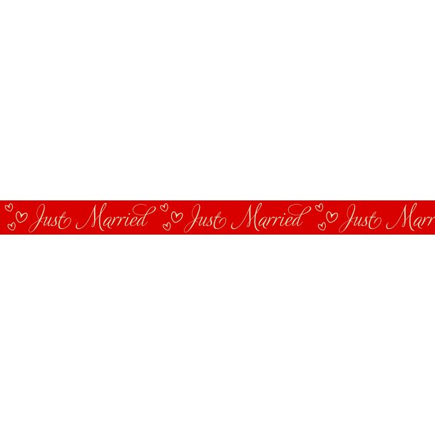 Dekorations Tape Just Married / Nygift 15mm x 10 m