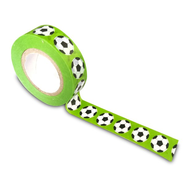 Dekorations Tape Football / Fodbold 15mm x 10 m