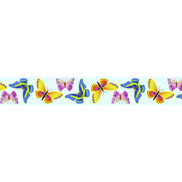 Dekorations Tape Butterfly / Sommerfugle 30mm x 10 m