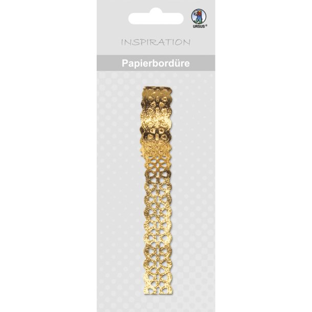 Washi Dekorations Tape Udstanset Folie M�nster Guld 14mm x 2m