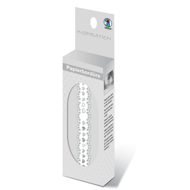 Washi Dekorations Tape Hjerter Med Blondekant 10mm x 2m