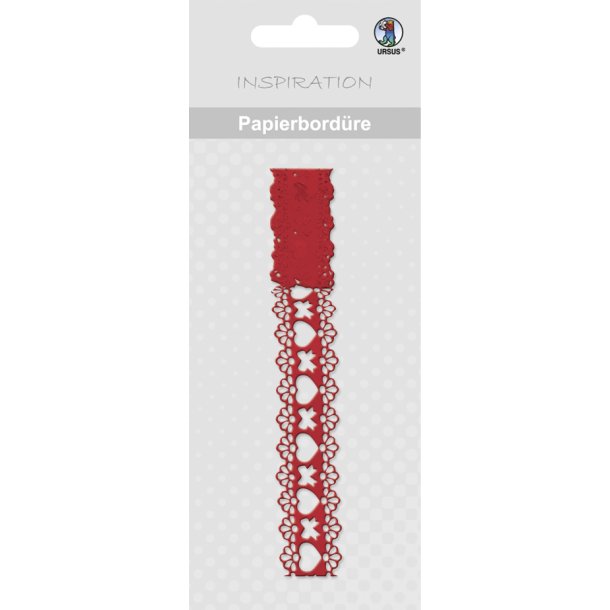 Washi Dekorations Tape Udstanset R�de Hjerter 14mm x 2m