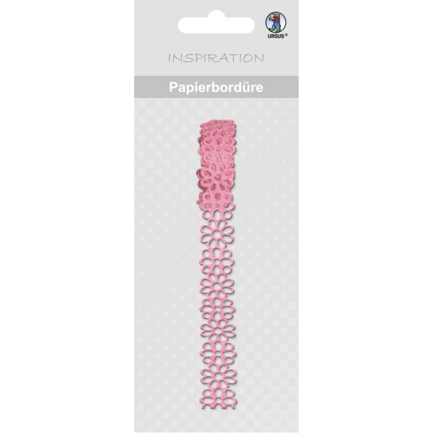 Washi Dekorations Tape Udstanset Blomster Gl. Rosa 12mm x 2m