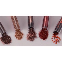 Glitter Drys - Kobber/Brun - 8611