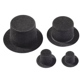 Sort Hat 65mm - 5 stk