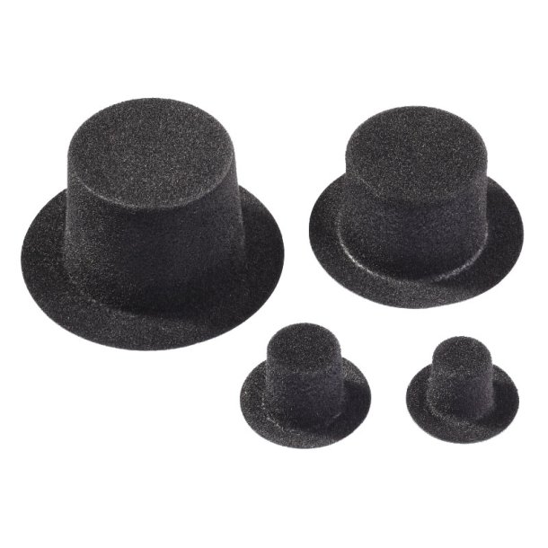 Sort Hat 65mm - 5 stk