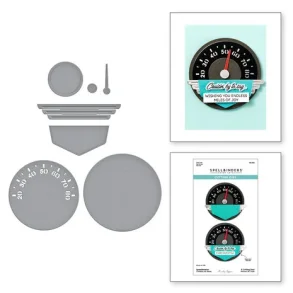 Spellbinders Dies Classic Road Legends Etched Speedometer - S5-689