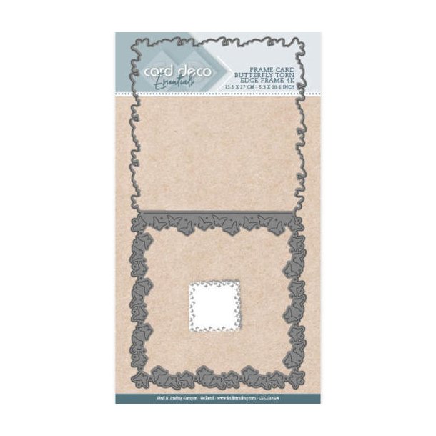 Card Deco Dies Butterfly Torn Edge Frame 
