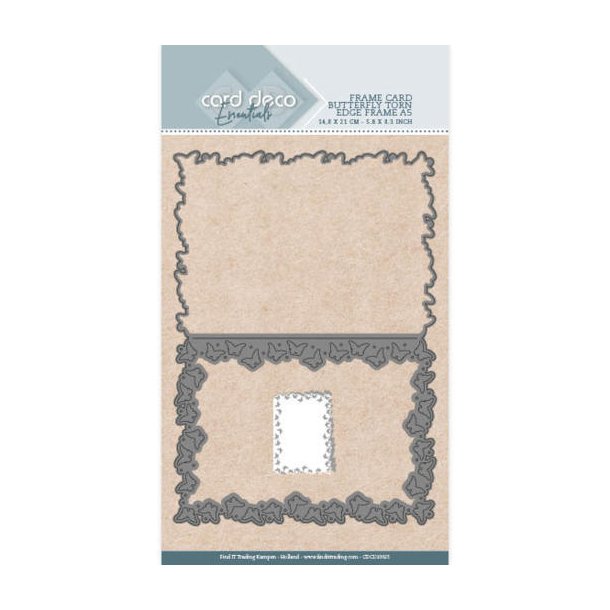 Card Deco Dies Butterfly Torn Edge Frame 