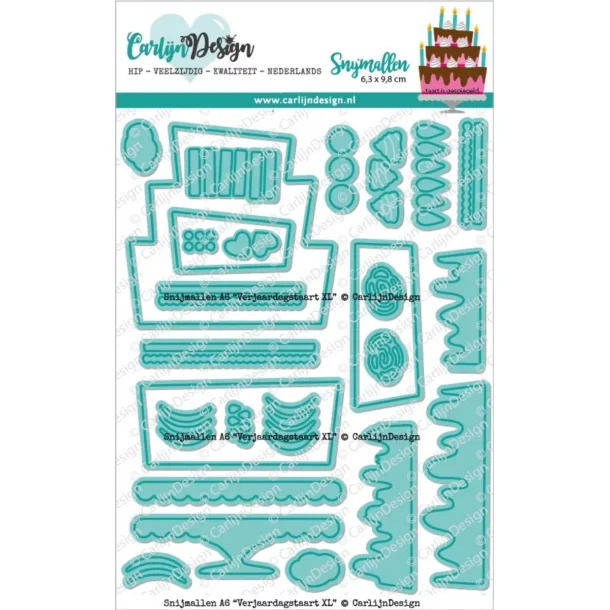 CarlijnDesign Dies - Birthday Card XL CDSN-0214