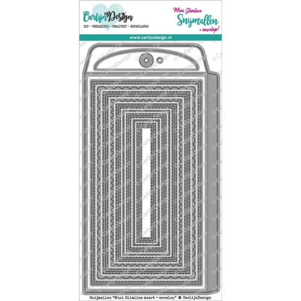CarlijnDesign Dies - Mini Slimline Card &amp; Envelope - CDSN-0110