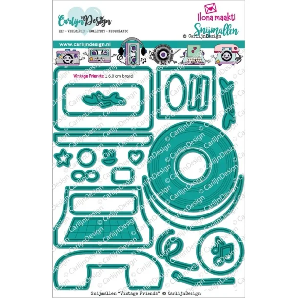 CarlijnDesign Dies Vintage Friends - CDSN-0257