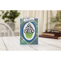 Crafter's Companion - Dies - Modern Man Stamp &amp; Dies Footy Cupcakes - CC-MM-STD-FOOC