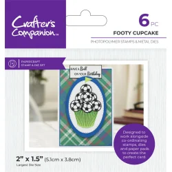 Crafter's Companion - Dies - Modern Man Stamp &amp; Dies Footy Cupcakes - CC-MM-STD-FOOC