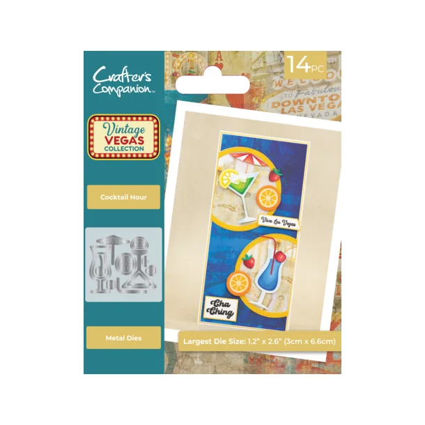 Crafter's Companion - Dies - Vintage Vegas Metal Die Cocktail Hour - V-MD-COHVO