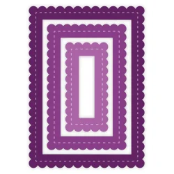 Crafter's Companion - Dies - Nesting Frame Scallop Edge Rectangle Frames 5x7 GEM-MD-ELE-SERE