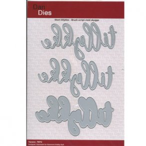 Dan Dies Tekst Tillykke Brush Script - 7872