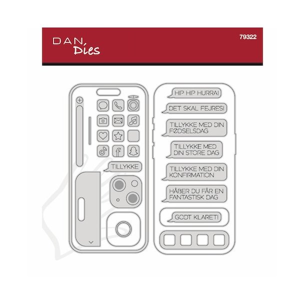Dan Dies Mobiltlf Med Teskster &amp; Symbol Stor 79322