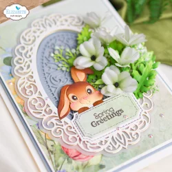 Elizabeth Craft Design - Dies - Spring Awakening Decorative Oval Frame - 2219