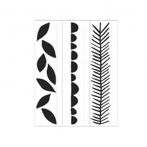 Darice Embossingfolder Leaves Circles Evergreen