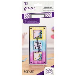 Gemini Square Chevrons Cut and Emboss Folder SlimCard