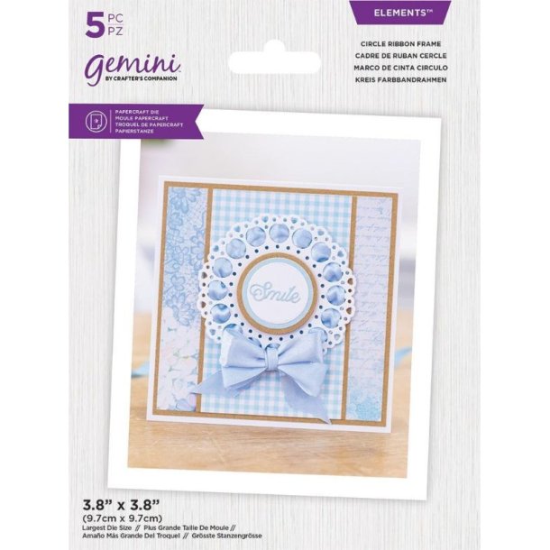 Gemini Circle Ribbon Frame Elements Dies