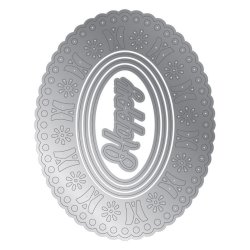 Gemini Oval Ribbon Frame Elements Dies 