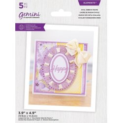 Gemini Oval Ribbon Frame Elements Dies 