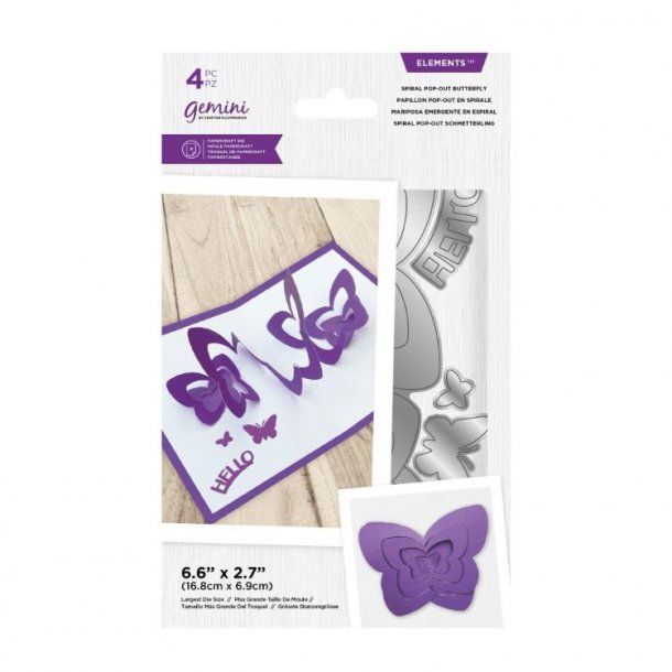 Gemini Spiral Pop-Out Butterfly Elements Dies