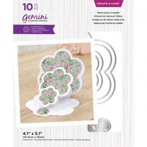 Gemini Triple Easel Flowers Create-a-Card Dies