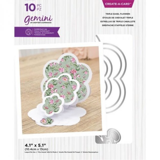 Gemini Triple Easel Flowers Create-a-Card Dies