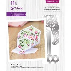 Gemini Triple Easel Hexagons Create-a-Card Dies