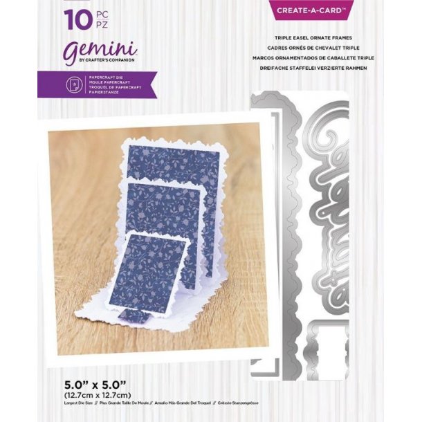 Gemini Triple Easel Ornate Frames Create-a-Card Dies 