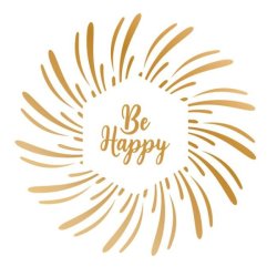 Gemini Foil Stamp N Cut Elements Be Happy