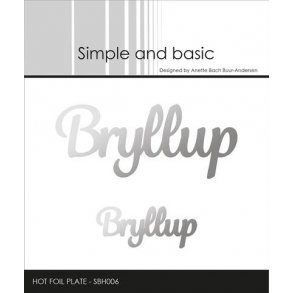 Simple and Basic - Hot Foil Plate - Bryllup - SBH006