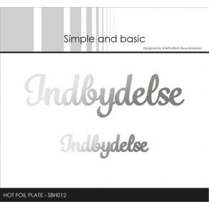 Simple and Basic - Hot Foil Plate - Indbydelse - SBH0012