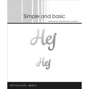 Simple and Basic - Hot Foil Plate - Hej - SBH0016